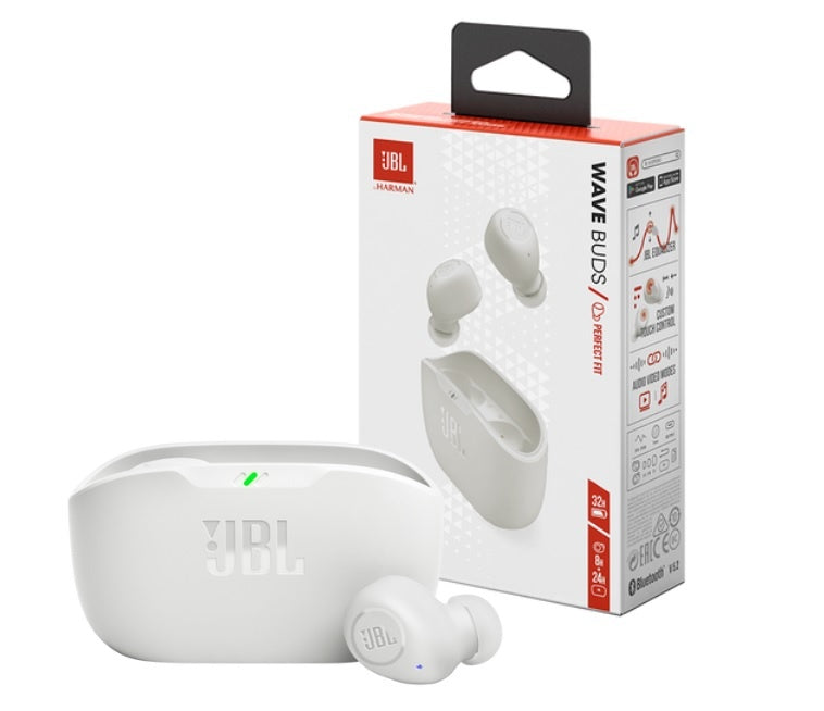 Auriculares Jbl Wave Buds 2 Blancos Bluetooth