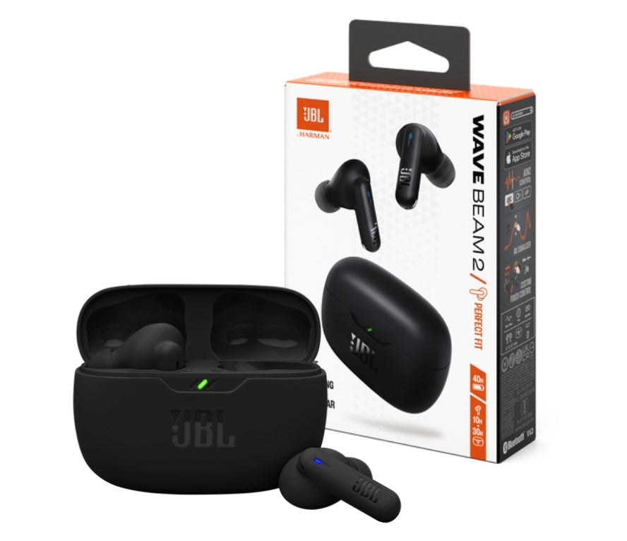 Auriculares Bluetooth Jbl Wave Beam 2 Negros
