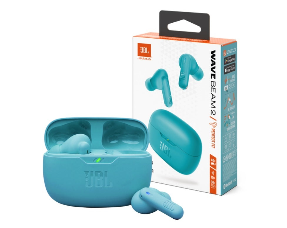 Auriculares Jbl Wave Beam 2 Azules Bluetooth